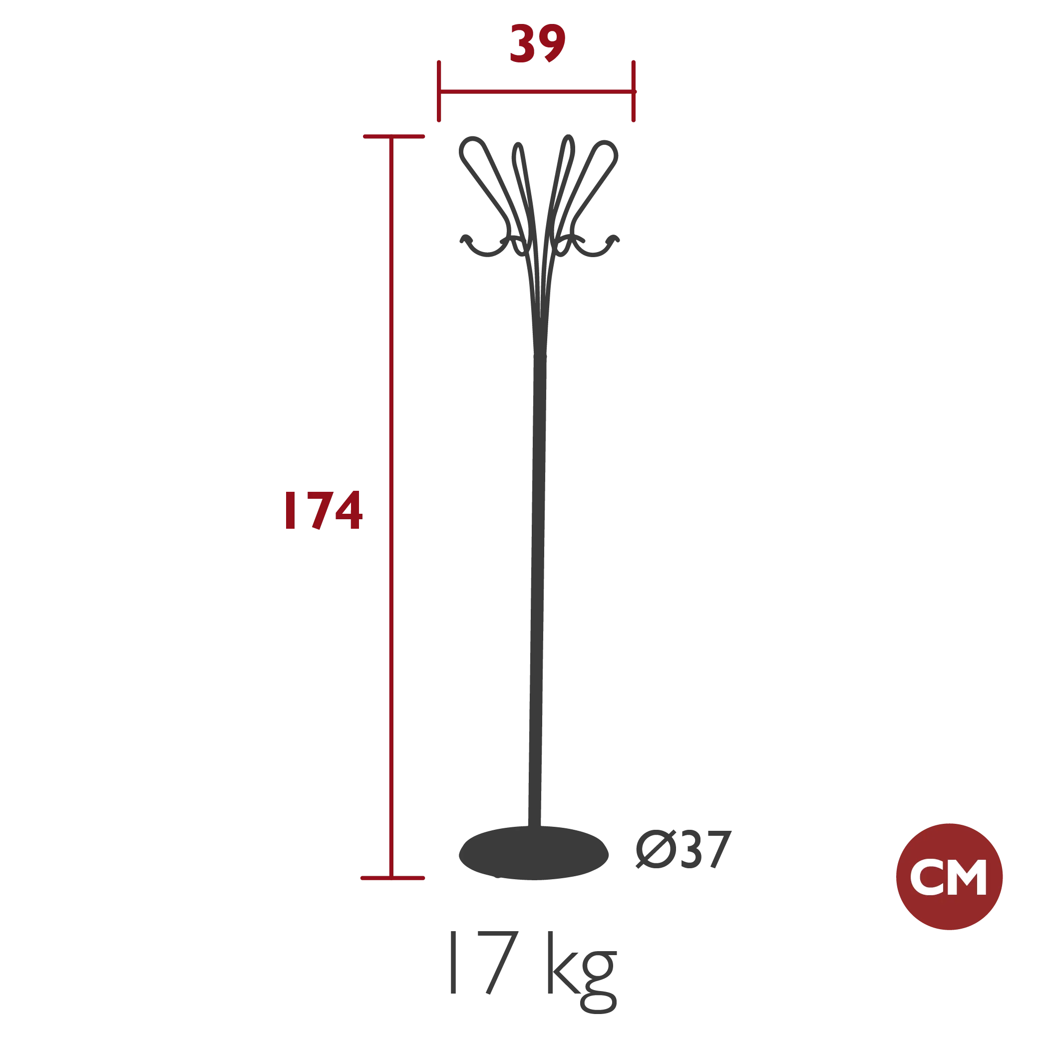 Accroche Coeurs Coat Stand