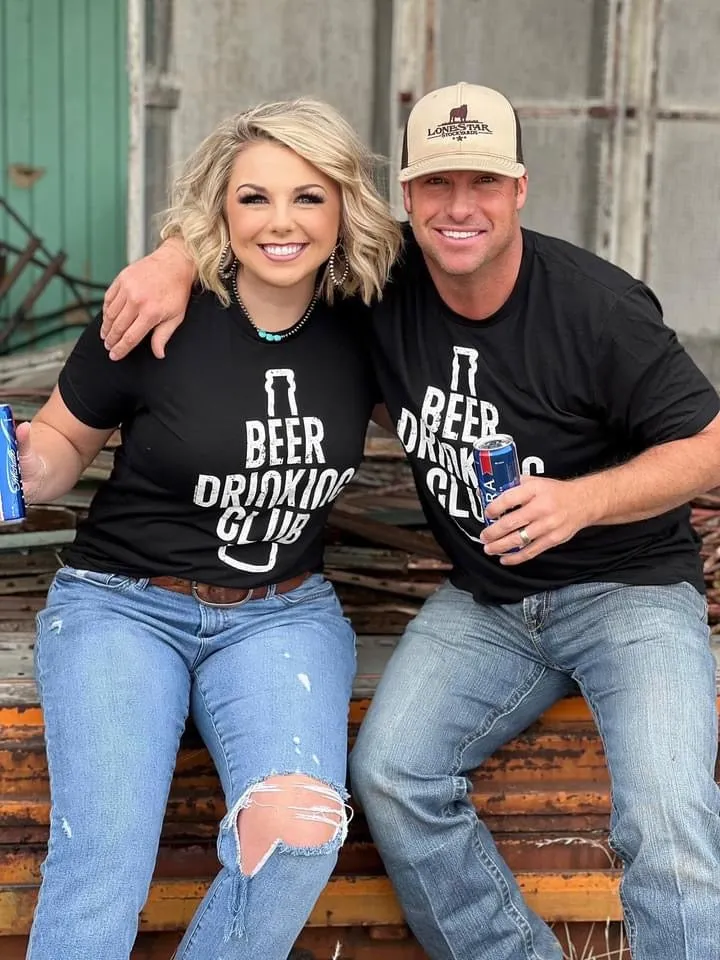 Beer Drinking Club Charblack Graphic Tee by Texas True Threads