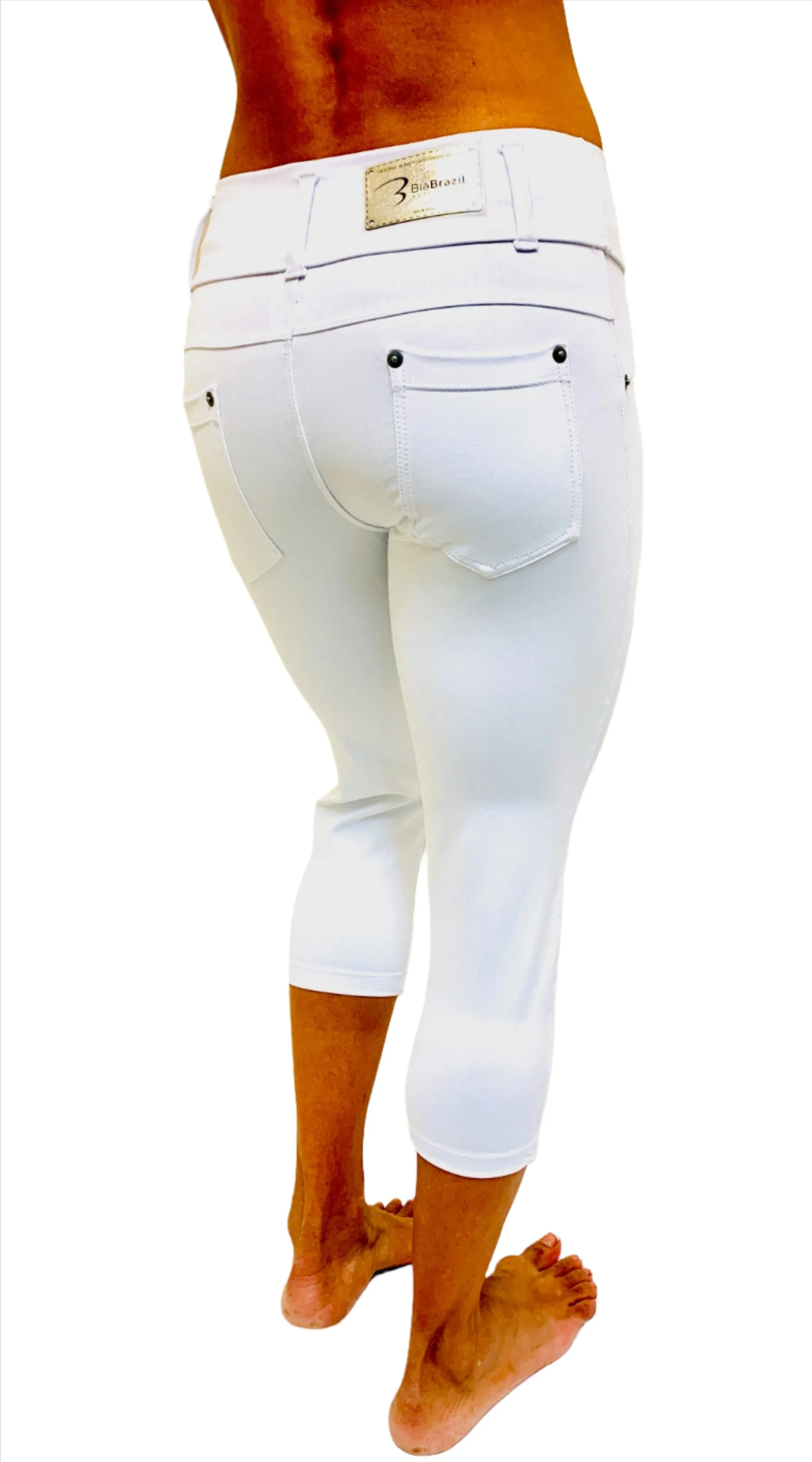 Bia Brazil Activewear Jean Capri Sl4034 White