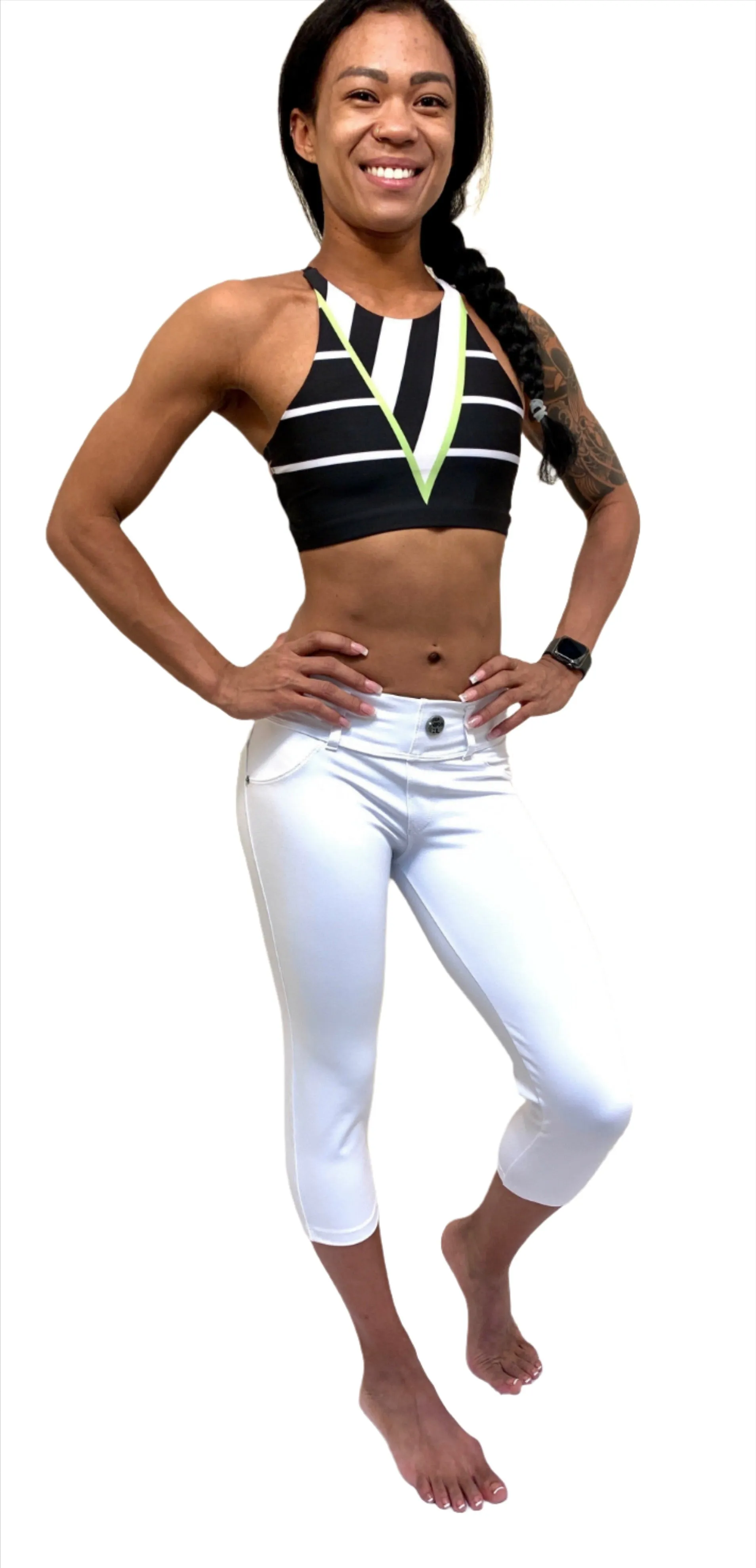 Bia Brazil Activewear Jean Capri Sl4034 White