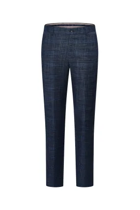 Blended Stretch Glen Check Suit Pants in Slim Fit