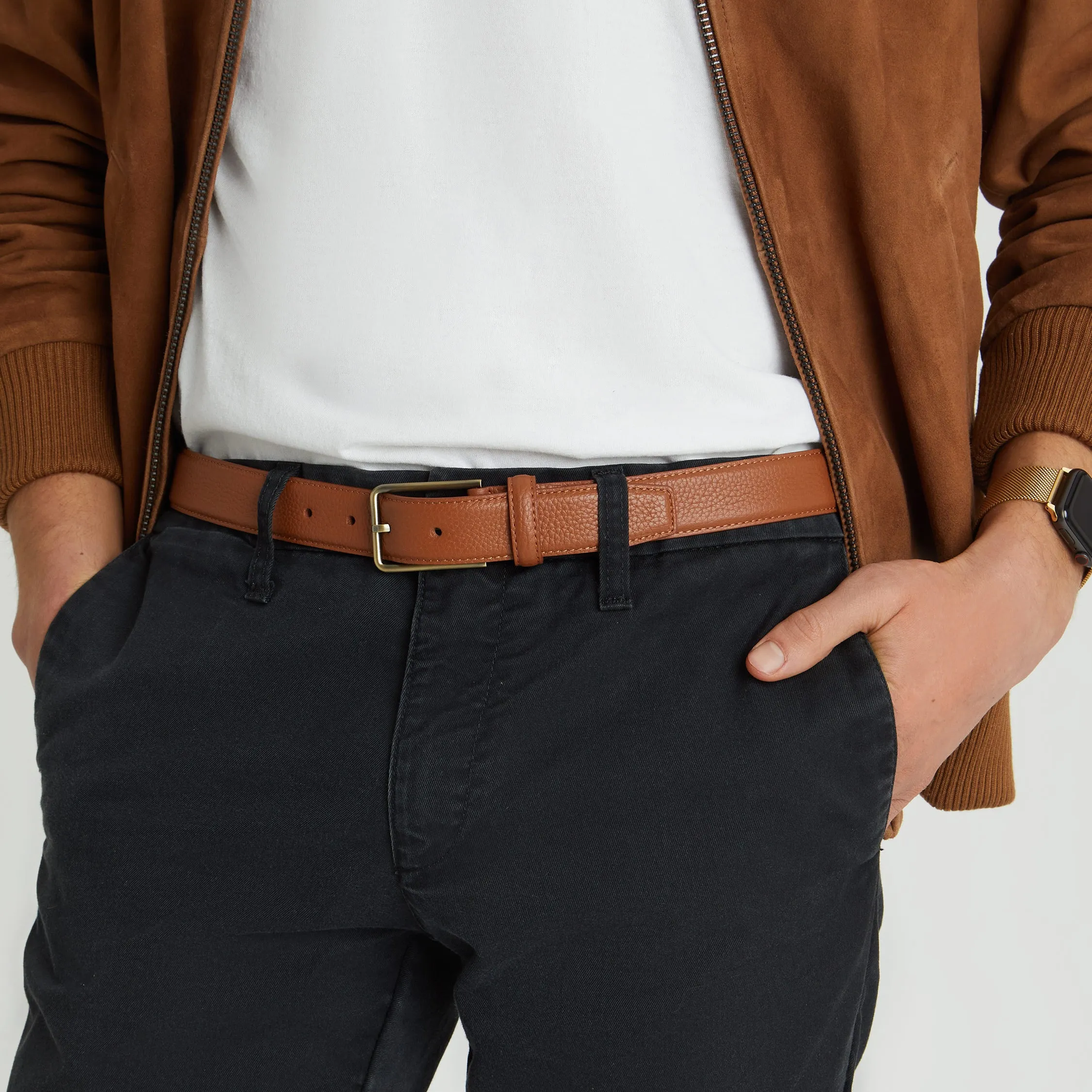 Bosco Italian Pebble Leather Belt