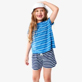 Clearance heathered beach tee in stripe