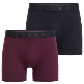 Falke Daily Comfort 2 Pack Boxer Brief - Black/Burgundy