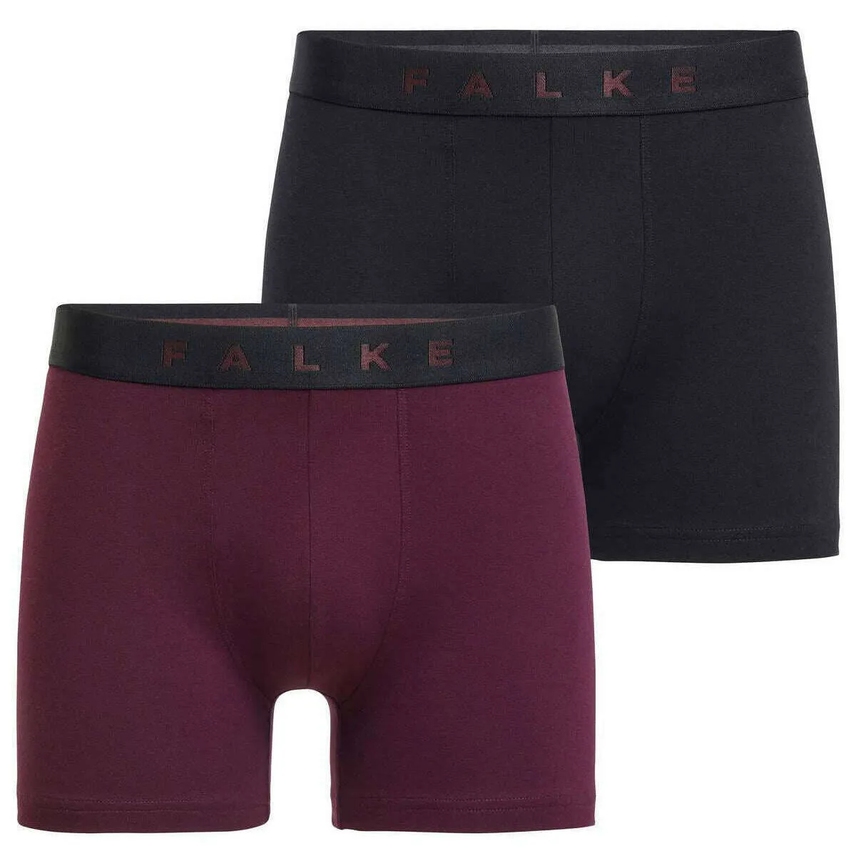 Falke Daily Comfort 2 Pack Boxer Brief - Black/Burgundy