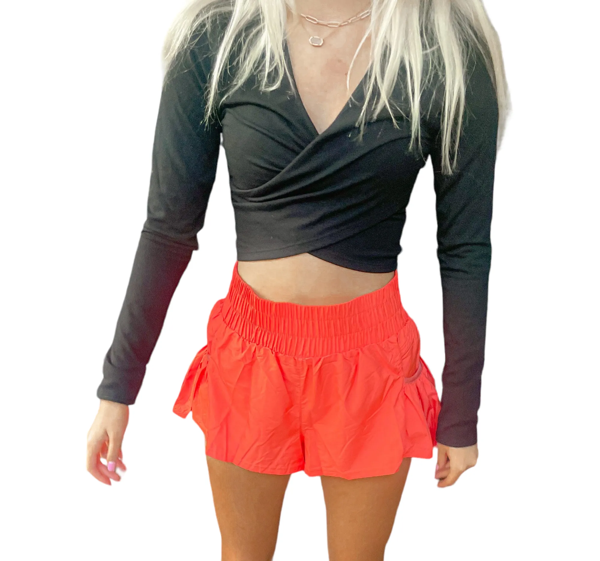 Flirty High-Waisted Athletic Shorts with Built-In Comfort