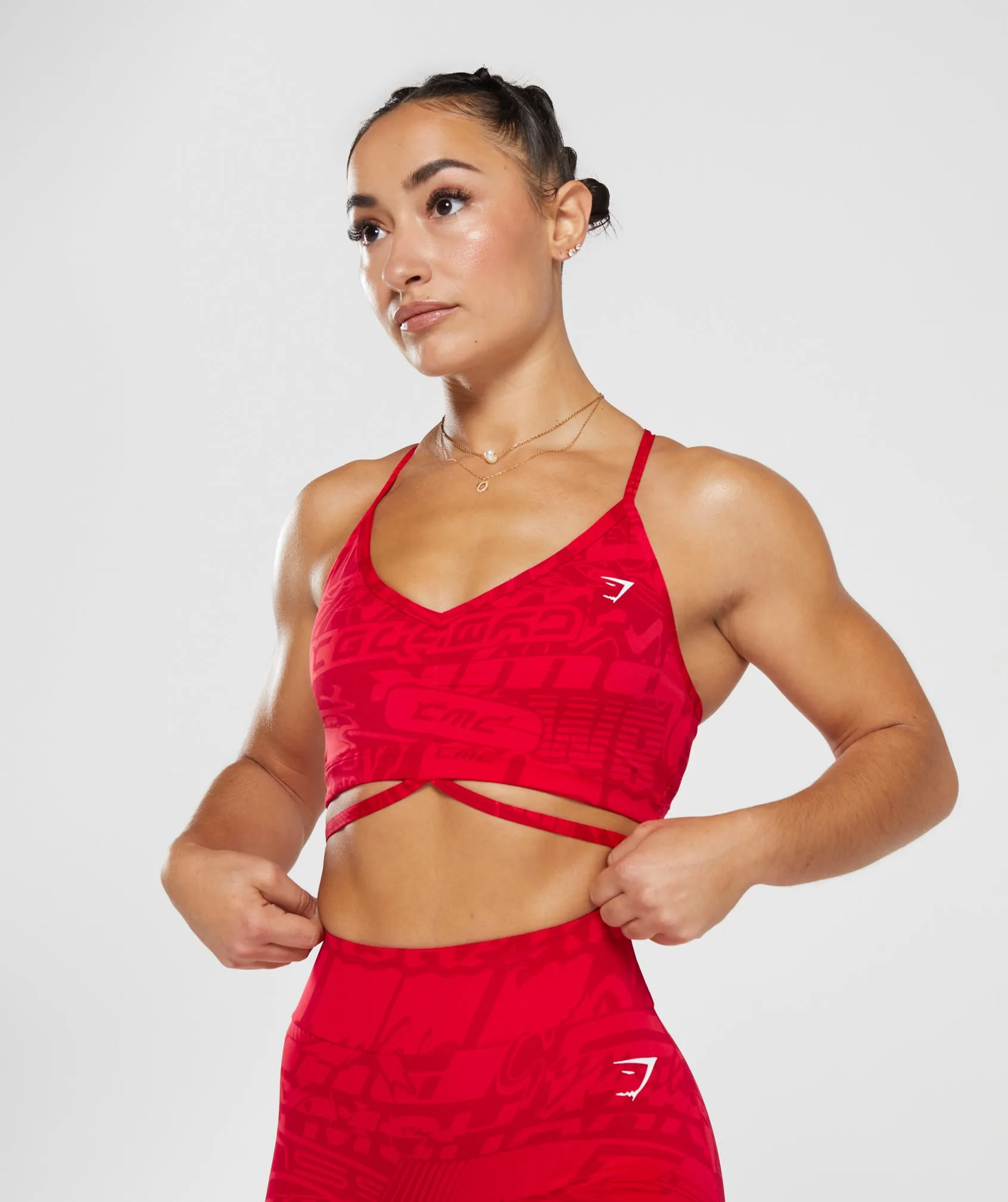 GS Power Strappy Sports Bra - Zesty Red