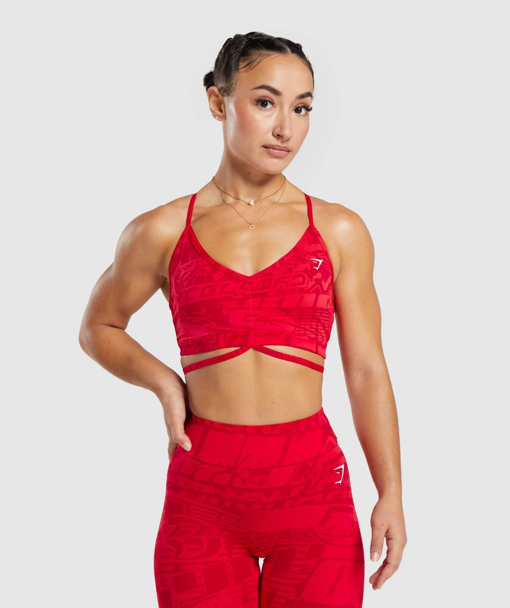 GS Power Strappy Sports Bra - Zesty Red