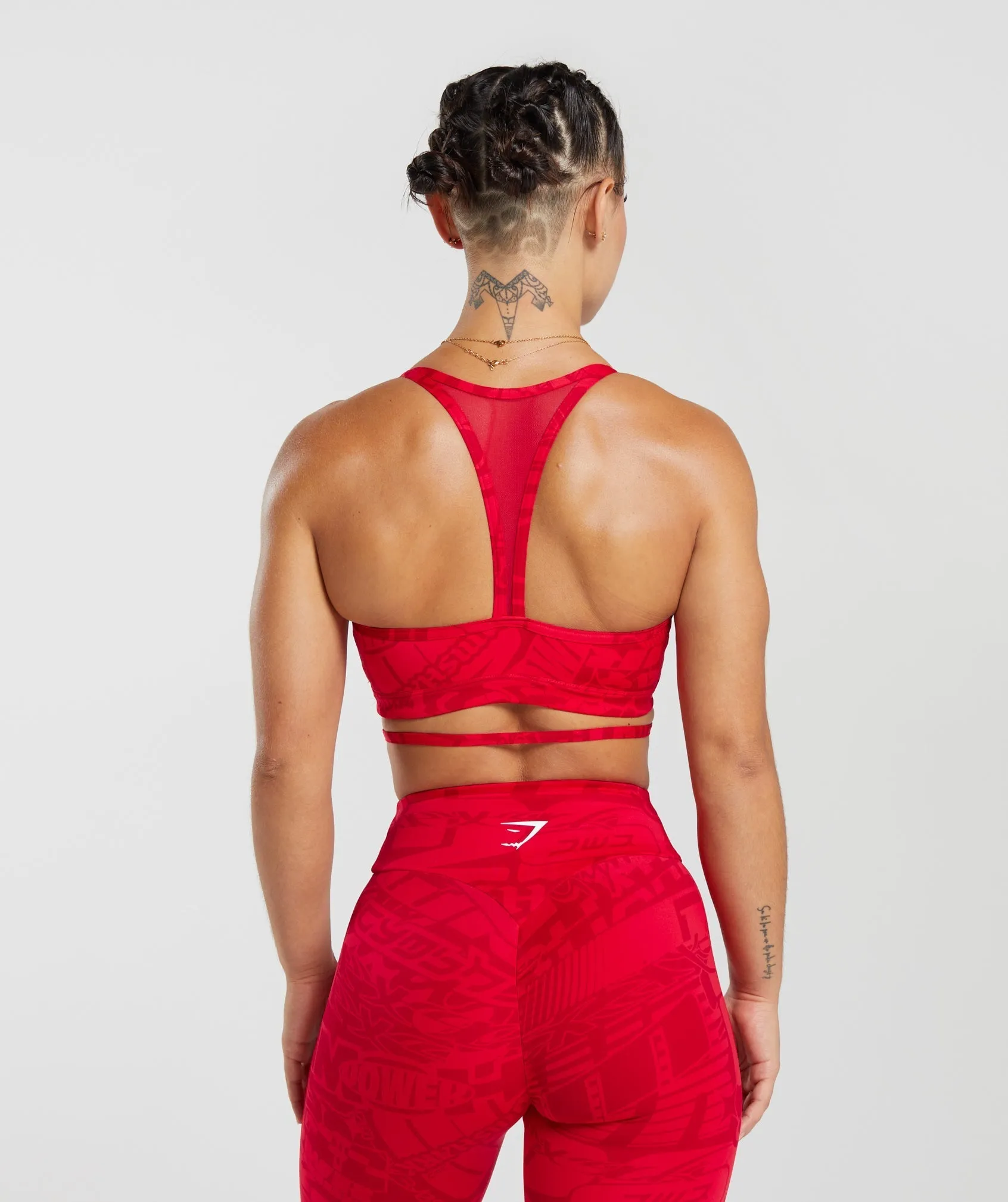 GS Power Strappy Sports Bra - Zesty Red