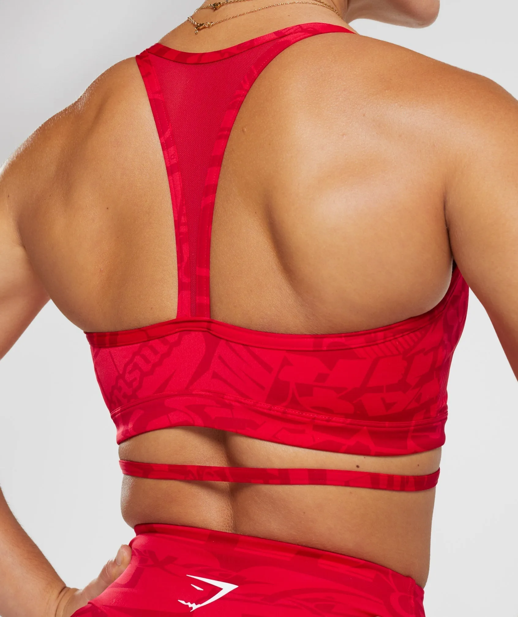 GS Power Strappy Sports Bra - Zesty Red