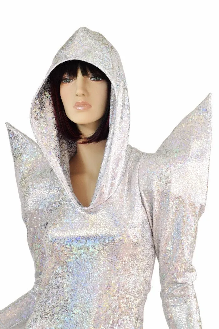 Holographic Sharp Shoulder Romper