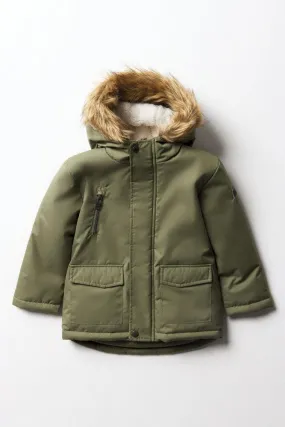 Hooded Parka Jacket Green