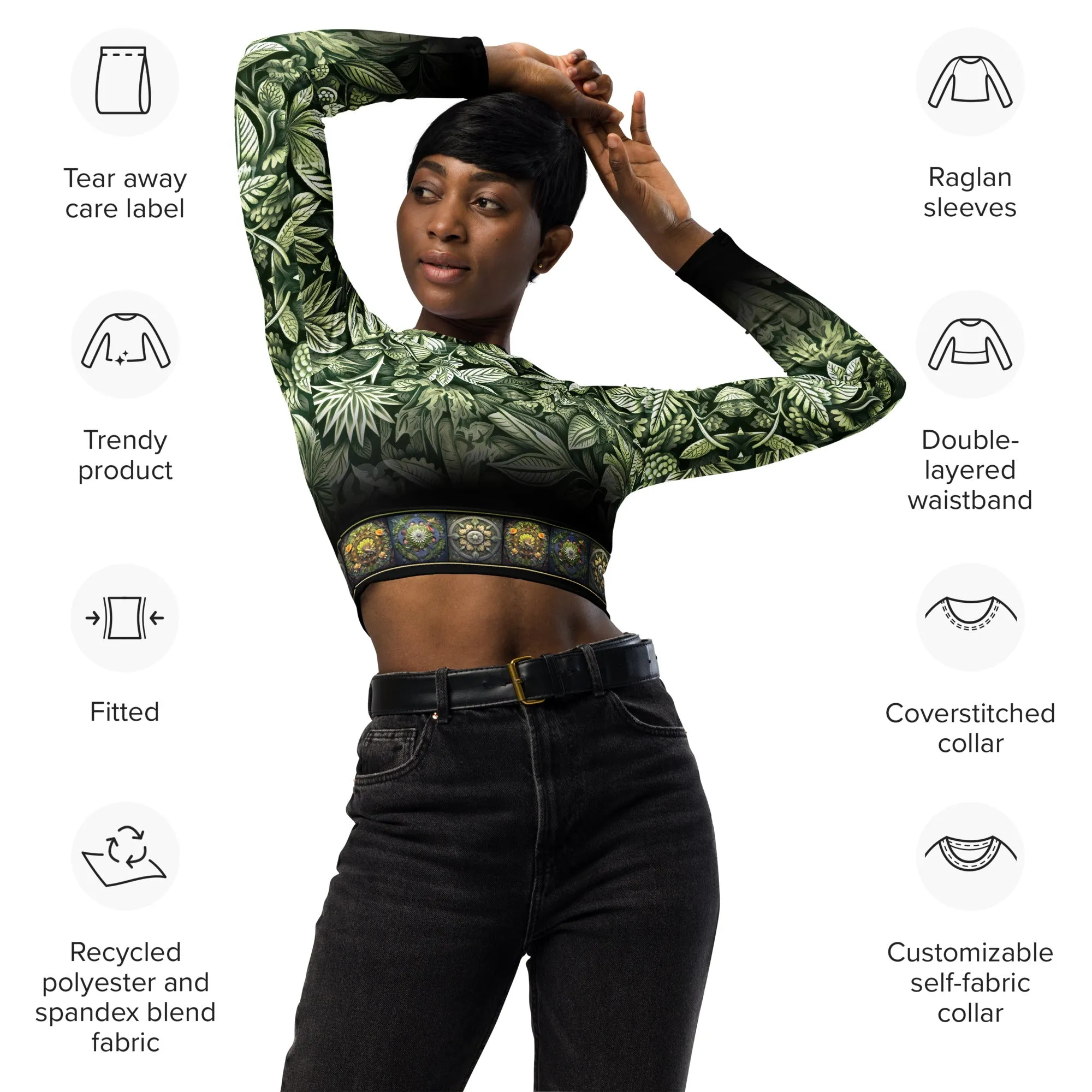 Long-Sleeve Crop Top Nature