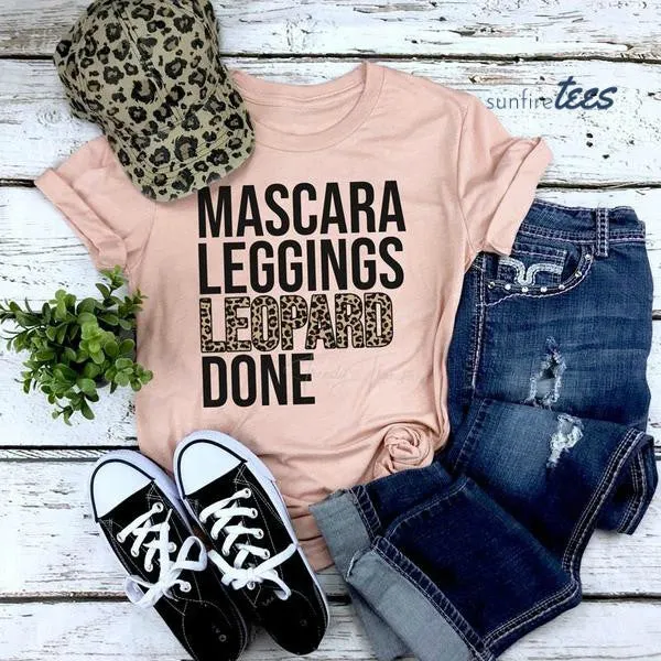 Mascara Leggings Leopard Done Shirt