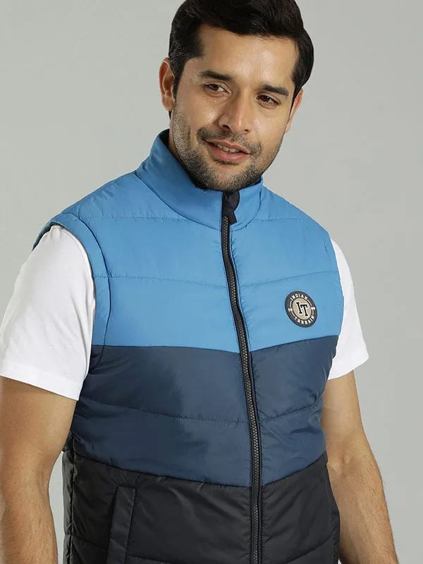 Men Color Block Sleeveless Gilet