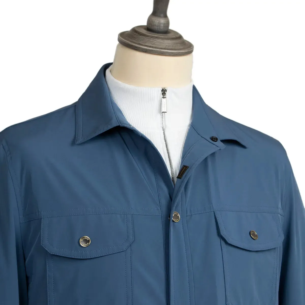 Moorer Blue ‘Atlas’ Technical Overshirt