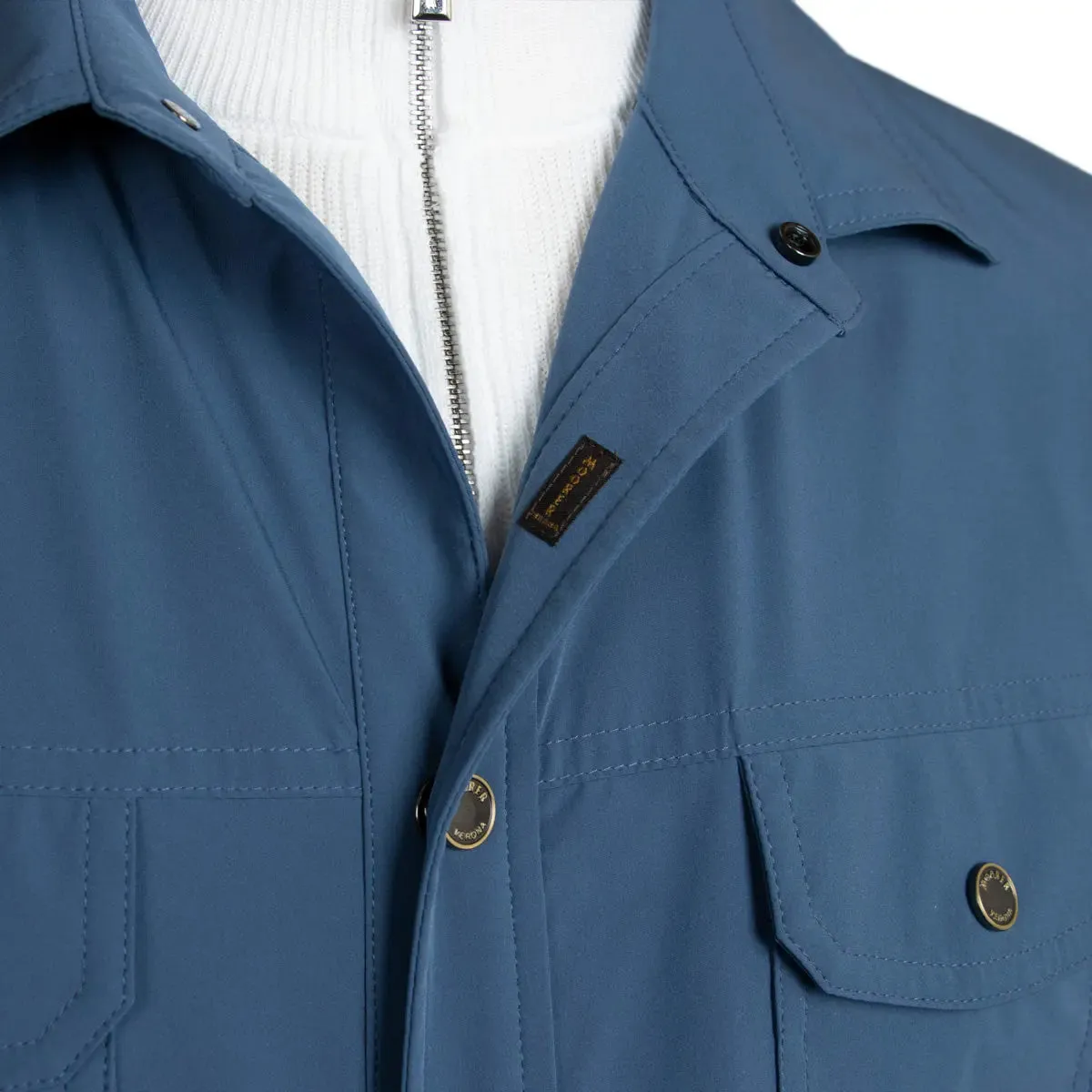 Moorer Blue ‘Atlas’ Technical Overshirt