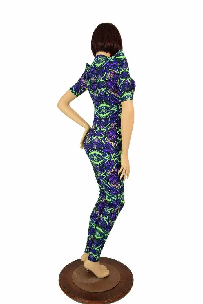 Neon Melt Sharp Shoulder Catsuit