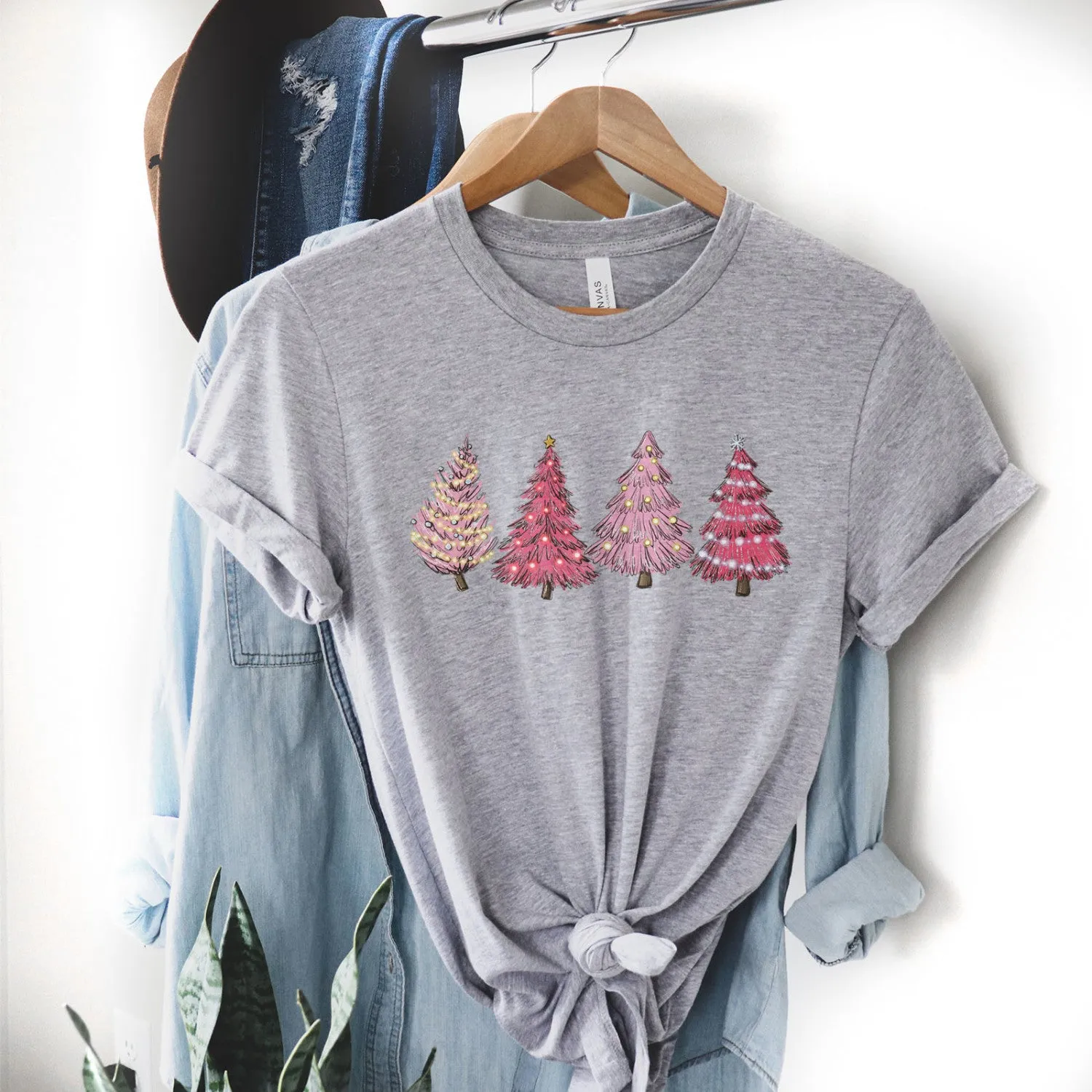 Pink Christmas Trees Tee