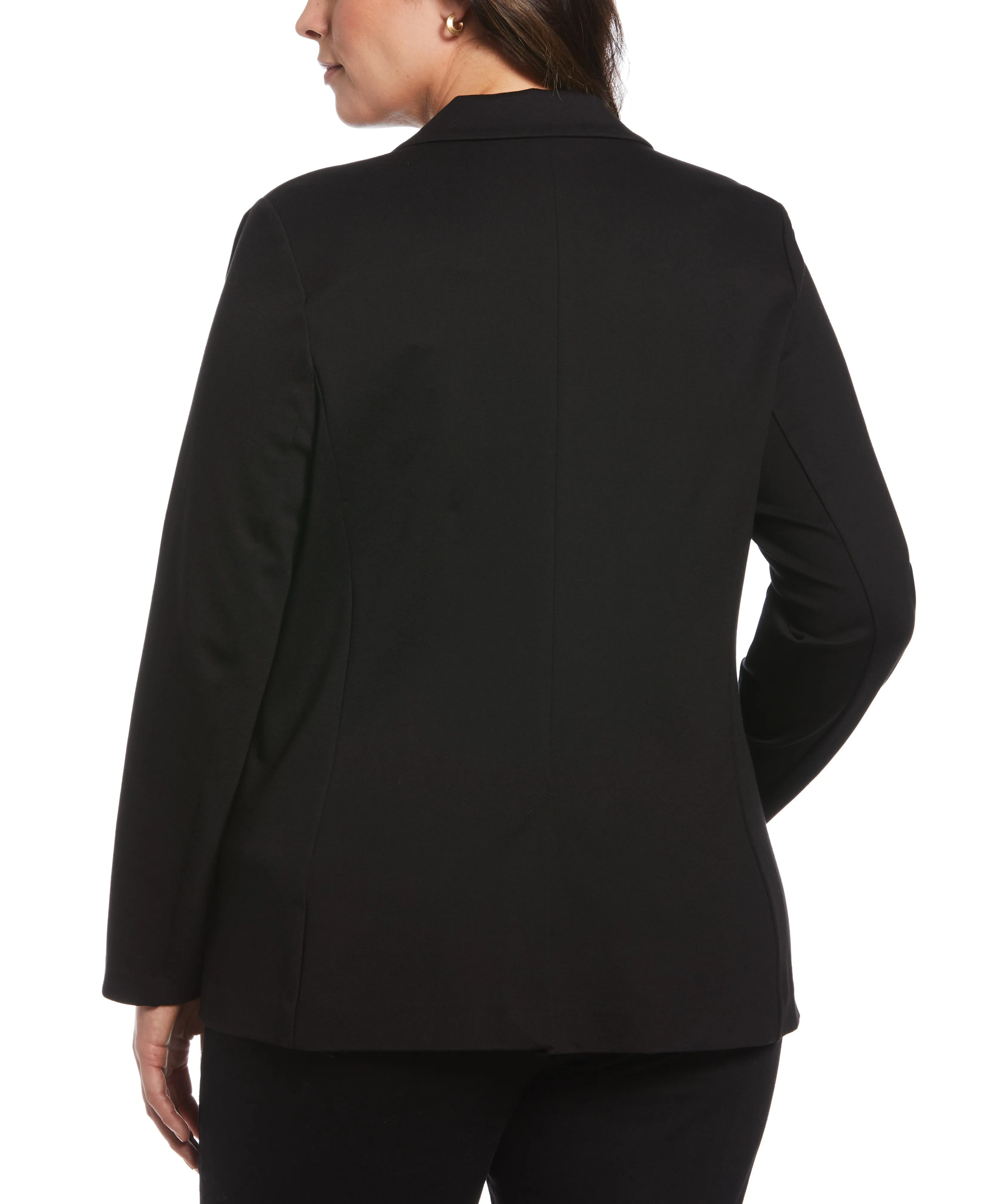 Plus Size Single Breasted Blazer