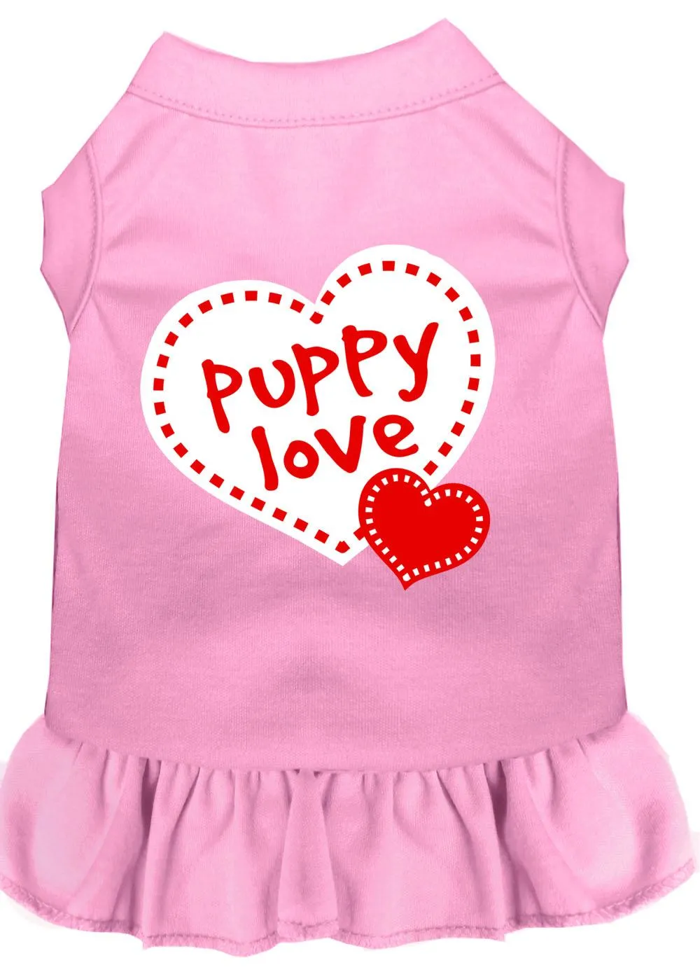 Puppy Love Screen Print Dress Light Pink Xxxl (20)