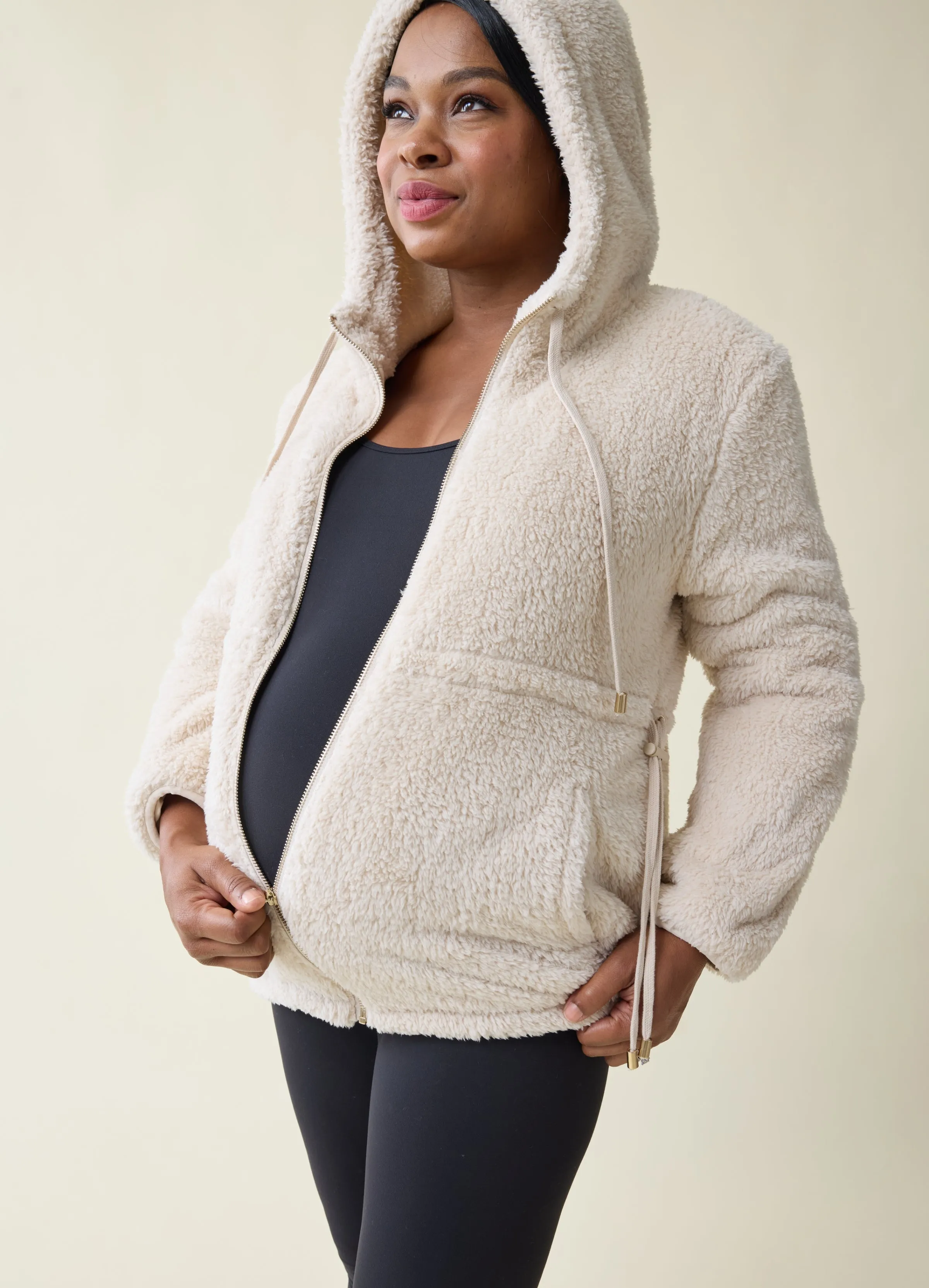 The Flexible Maternity Teddy Jacket