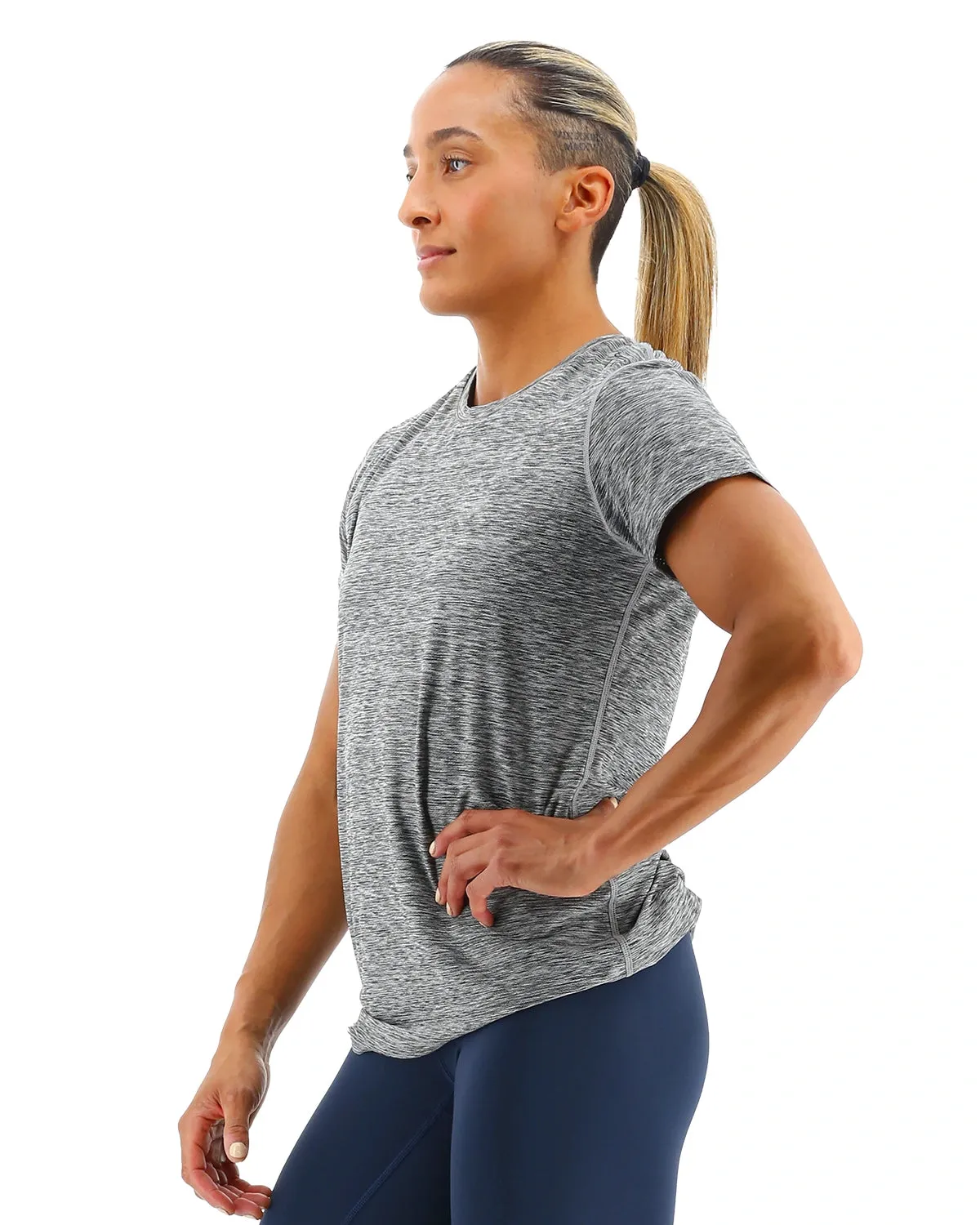 TYR Airtec™ Women's Short Sleeve Tee - Heather Grey