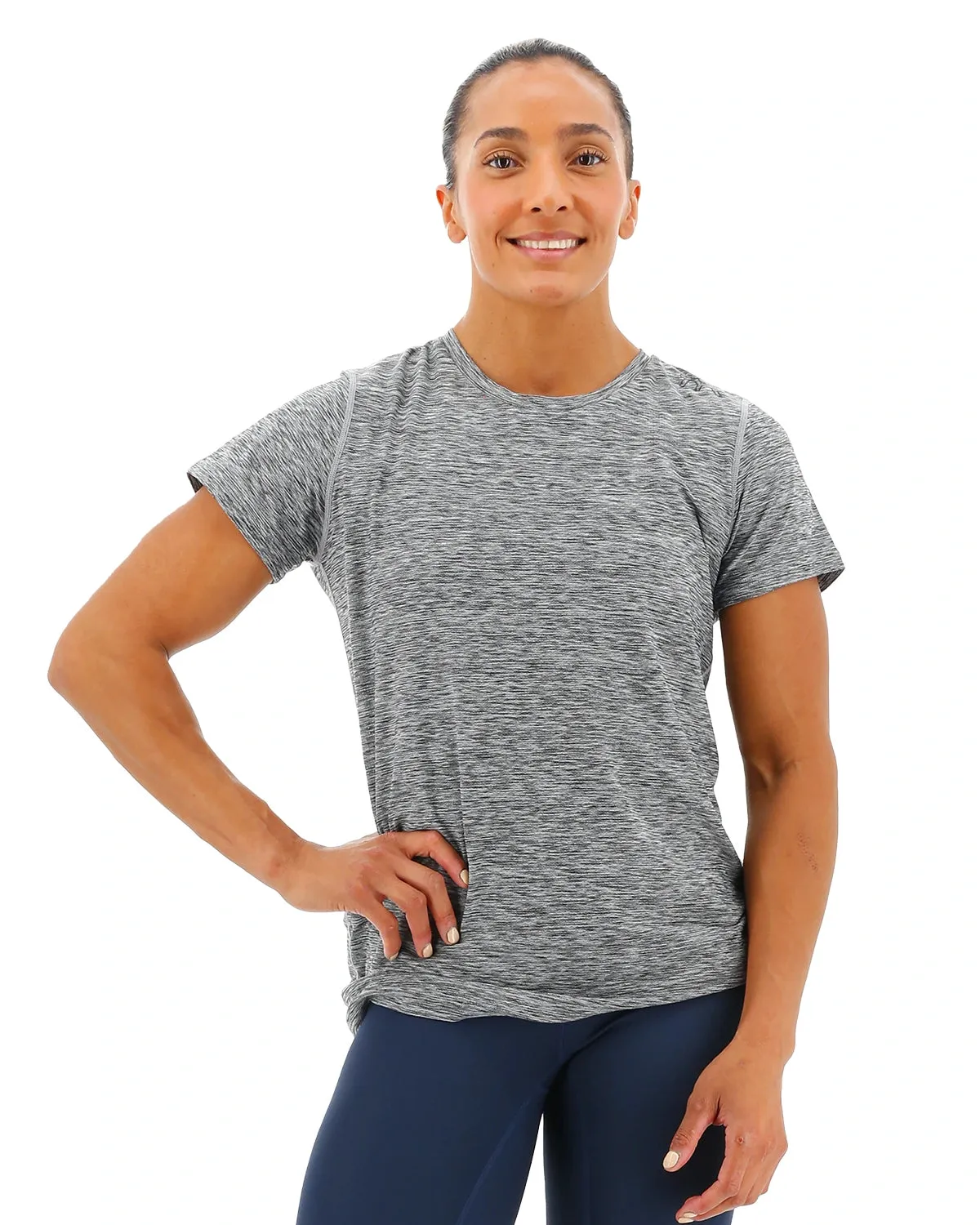 TYR Airtec™ Women's Short Sleeve Tee - Heather Grey