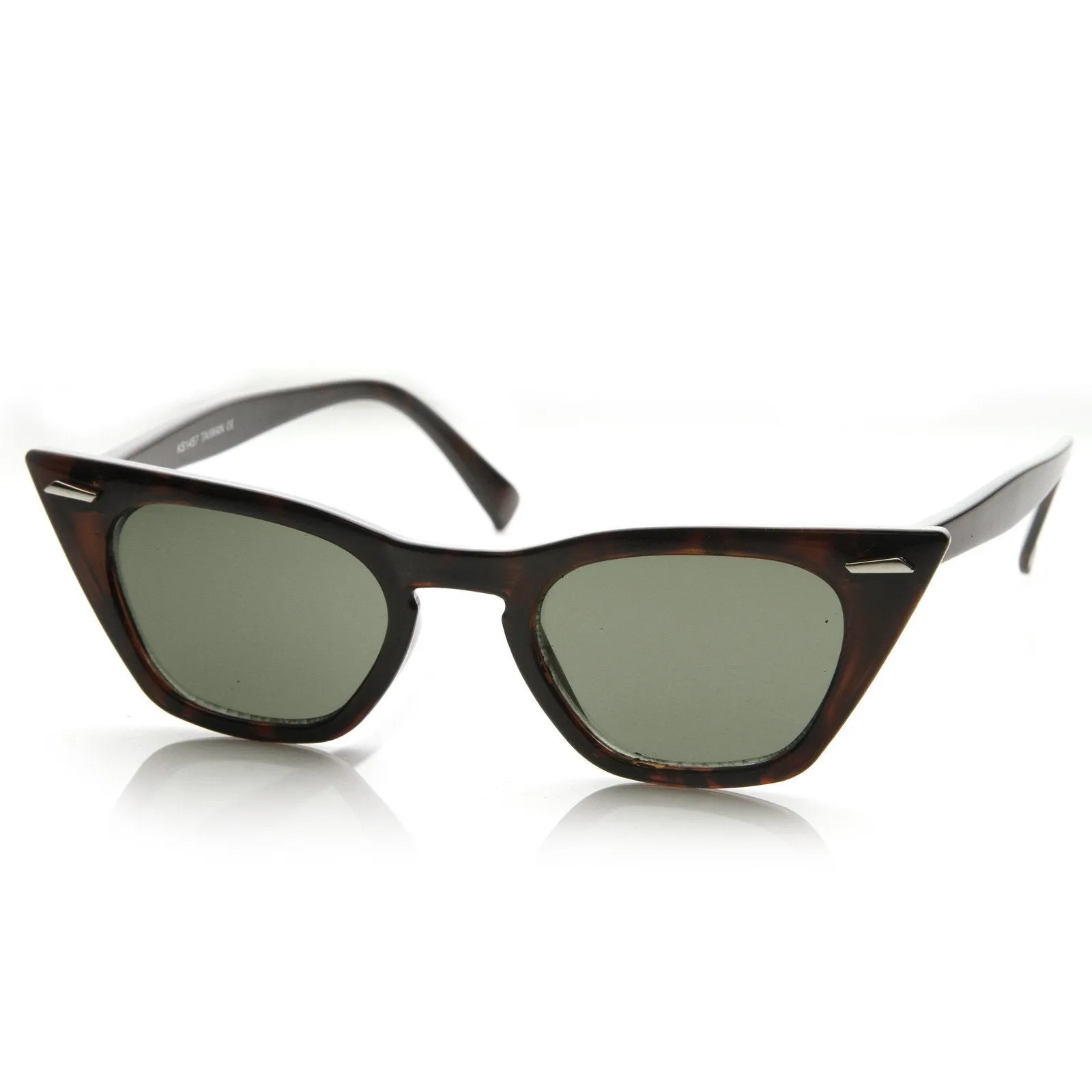 Womens Sharp Pointed Flat Top Cat Eye Retro Sunglasses 8683