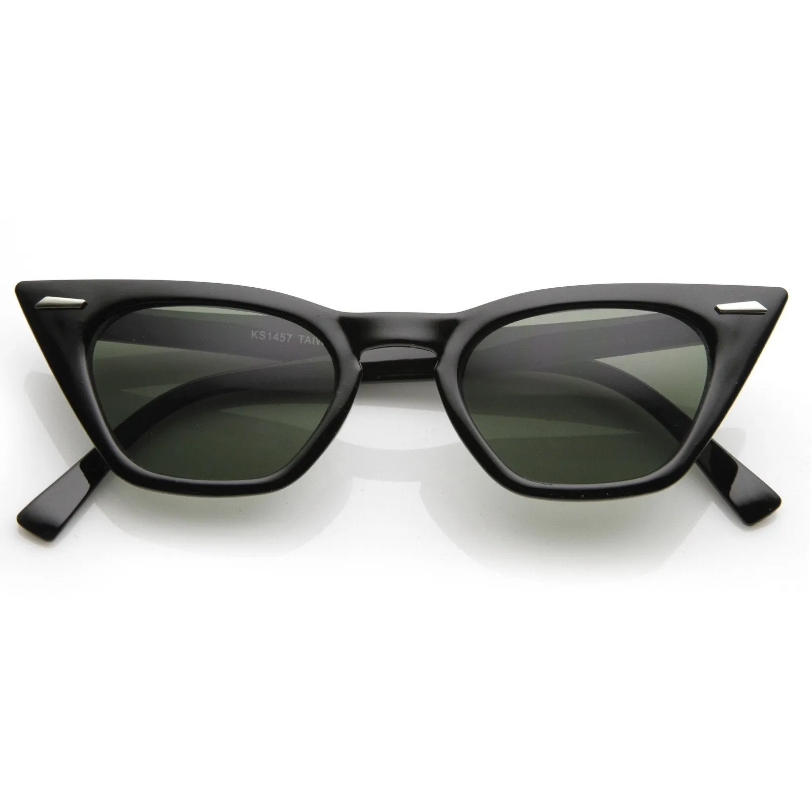 Womens Sharp Pointed Flat Top Cat Eye Retro Sunglasses 8683