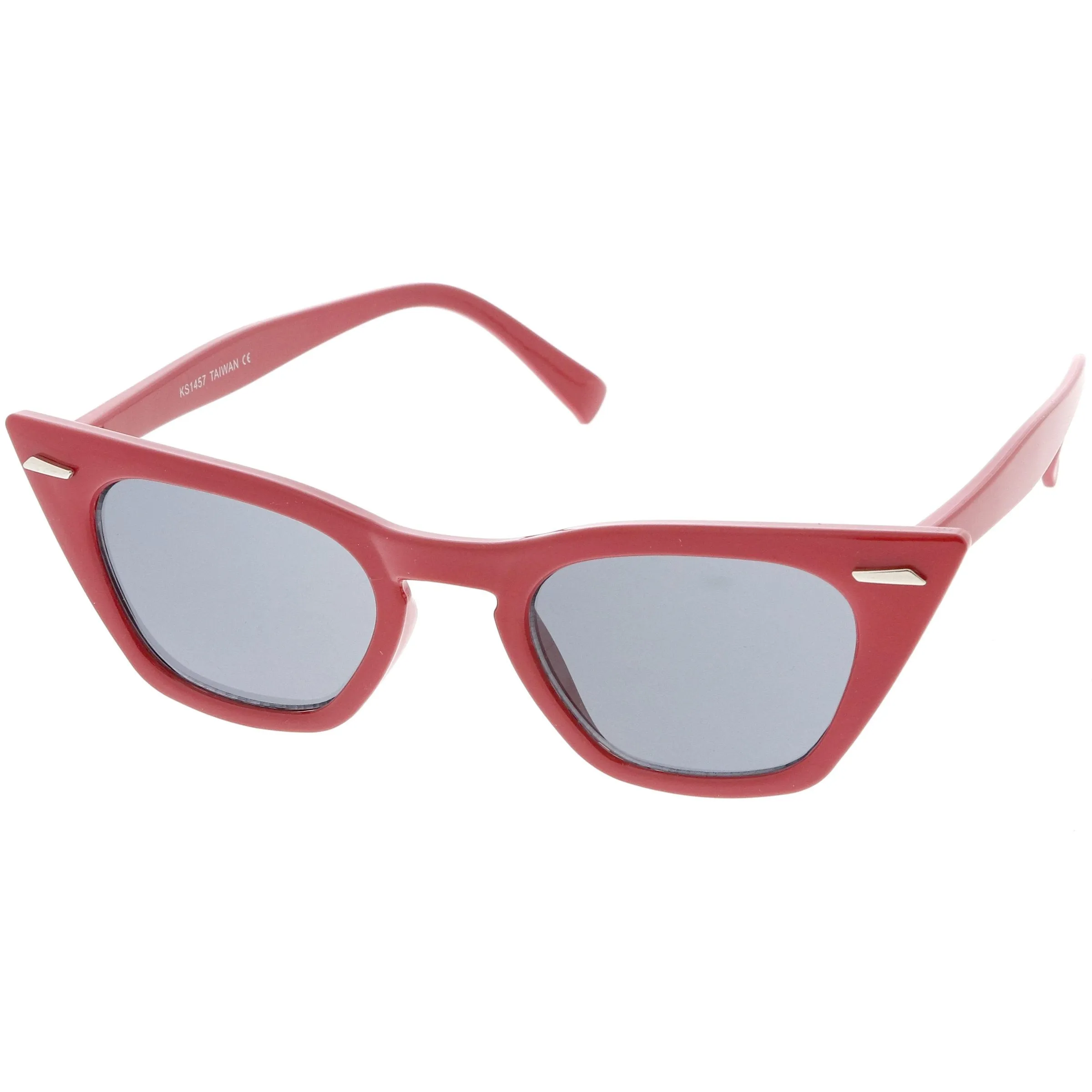 Womens Sharp Pointed Flat Top Cat Eye Retro Sunglasses 8683