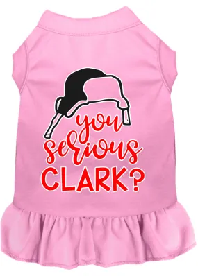 You Serious Clark? Screen Print Dog Dress Light Pink Xxl